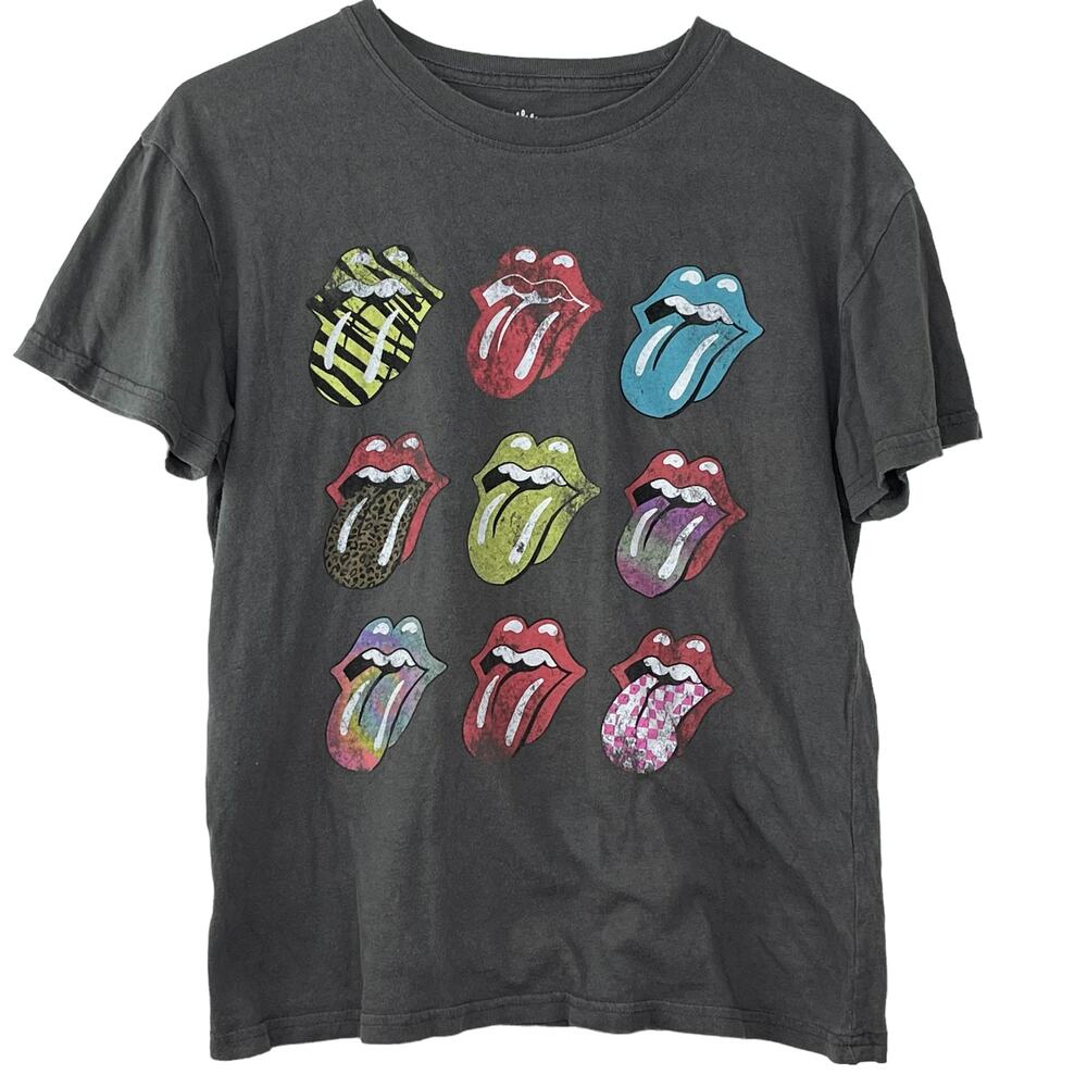 The Rolling Stones Short Sleeve Gray Tee Shirt Women's Size Medium